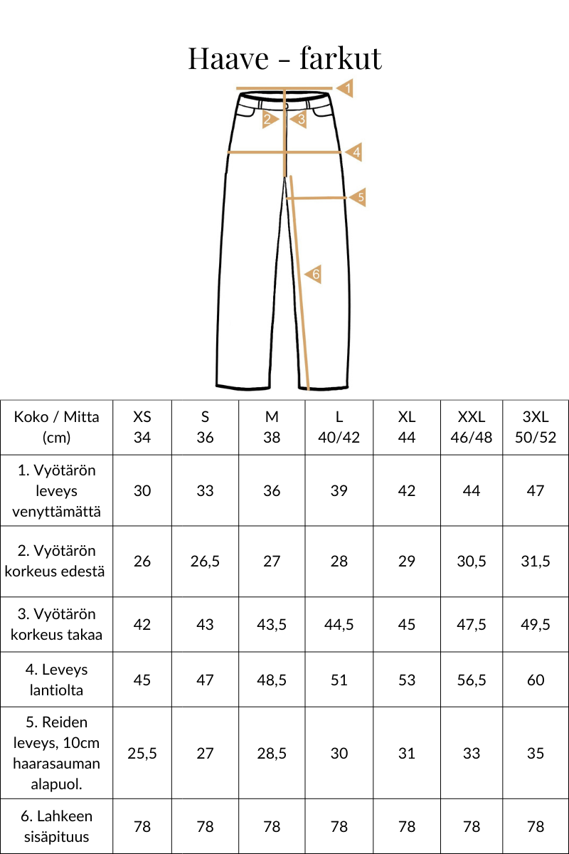 Haave - farkut, sininen