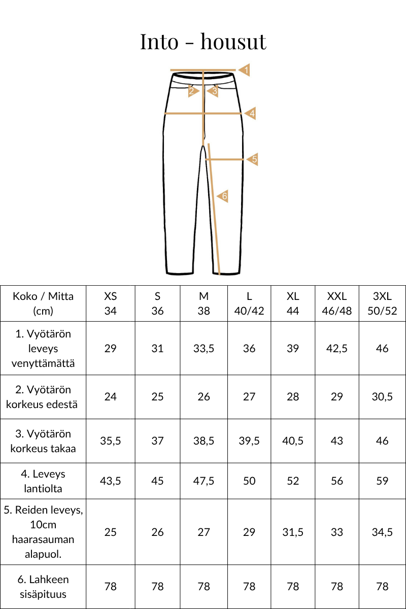 Into - housut, musta