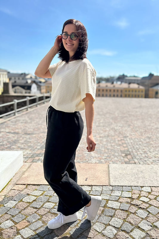 Multi - pellavahousut, musta