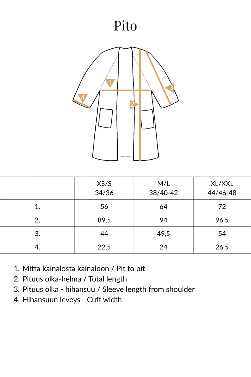 Pito - kimonotakki, musta