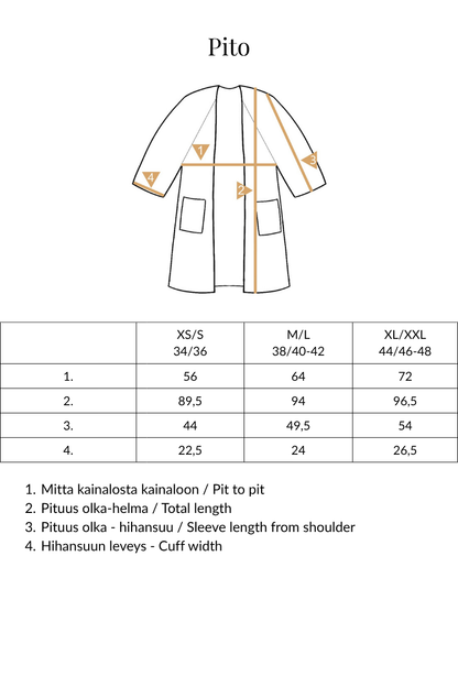 Pito - kimonotakki, musta